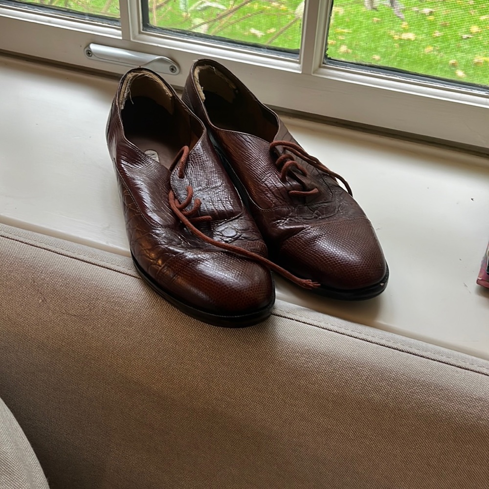 Nicole Brown Leather Flats, Women’s size 8